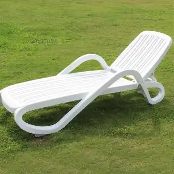 喵喵藤加厚塑料折叠休闲躺椅户外躺床酒店游泳池沙滩椅午休椅1张躺床