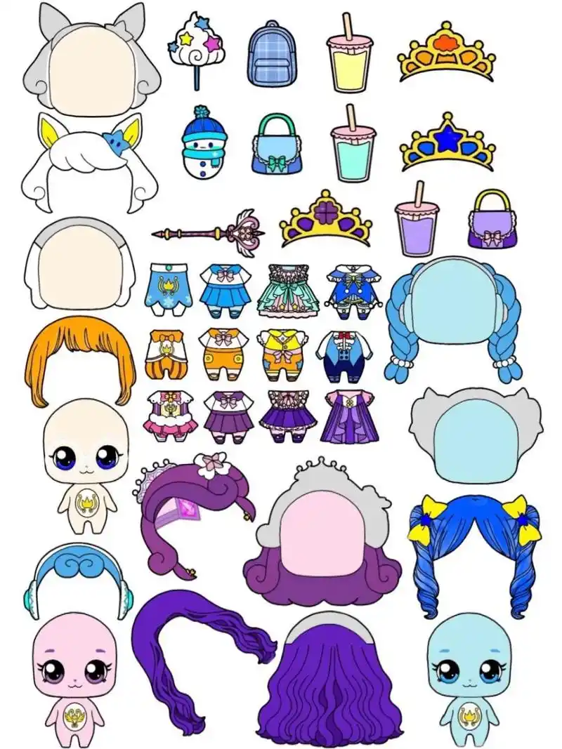 换装娃娃素材分享,自玩,不外售,主页更多