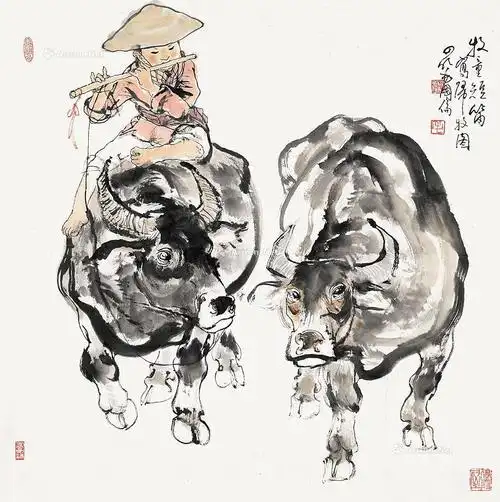 0571牧童短笛图单片