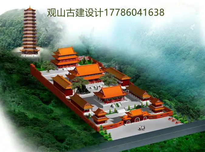 寺庙建筑设计图纸,寺院平面布局图