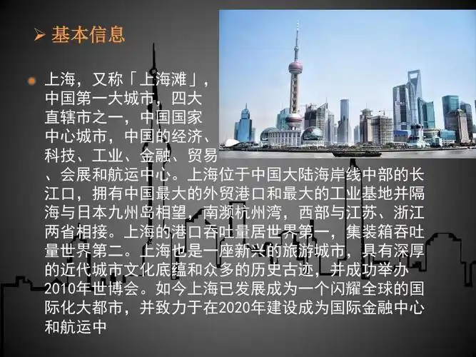 上海介绍(中文)ppt