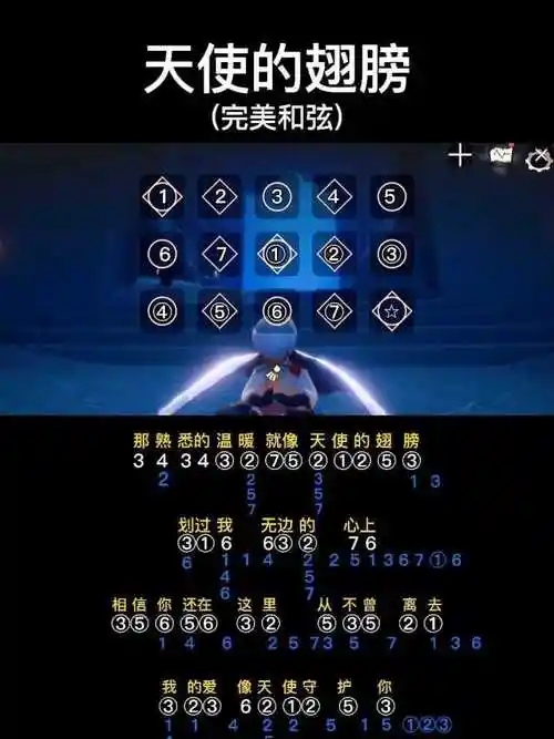 光遇 #光遇琴谱 完美和弦版《天使的翅膀》#天使的翅膀