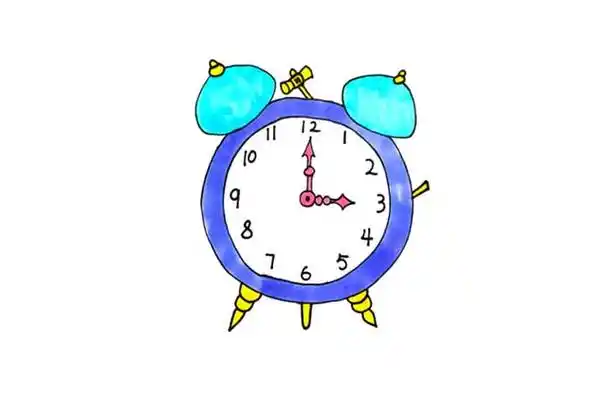 生活用品简笔画闹钟怎么画图片