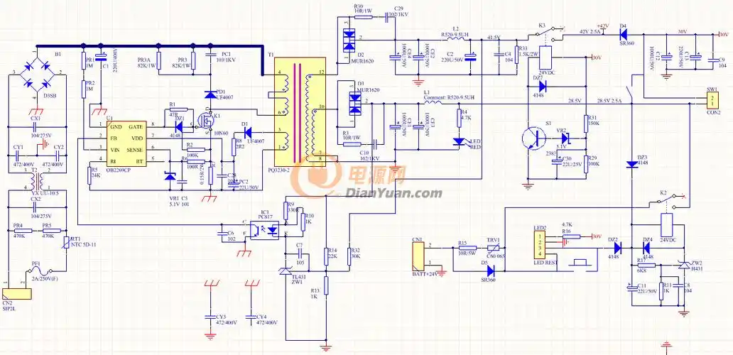 7脚电源芯片电路图,6脚电源芯片273电路图-图片大观-奇异网