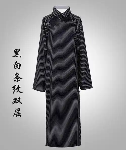 德云社张雷相声服德社相声大褂演出服伴郎团服长袍马褂民国长衫黑色s