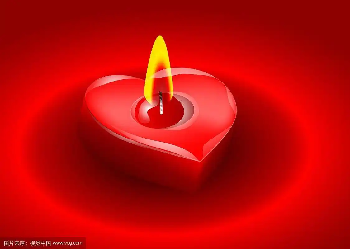 心形的蜡烛