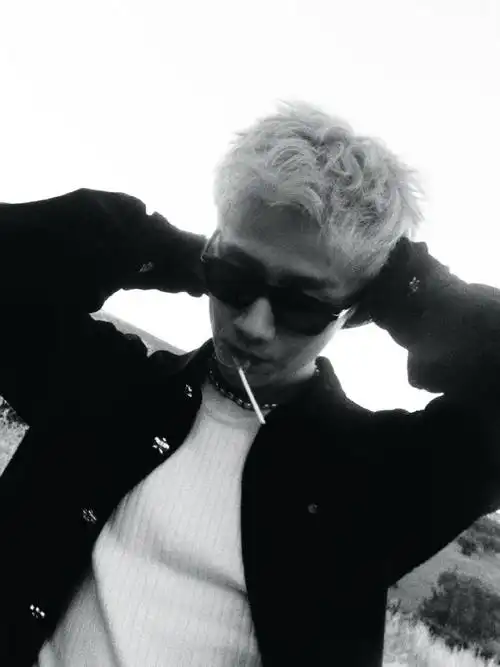 白敬亭黑白滤镜的神##白敬亭黑白墨镜照