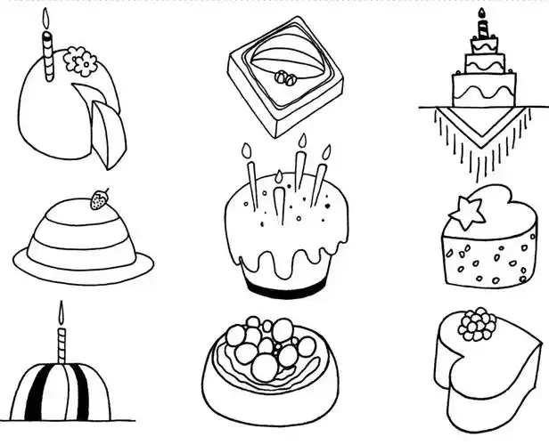 简笔画蛋糕