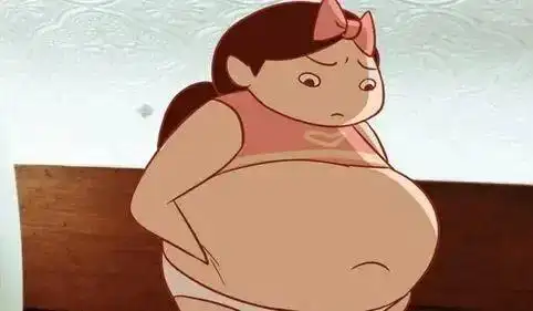 捏肚子长胖的图片搞笑可爱 - 蜡笔小新卡通头像!