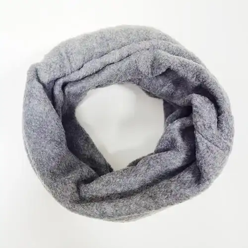 秋冬针织摇粒绒套头单圈围脖脖套围巾两用女款围巾