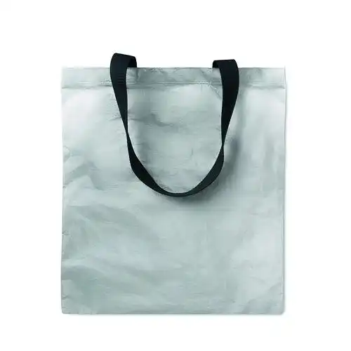 平面简易轻巧银色柔软杜邦纸购物袋 可循环使用银色防水tyvek