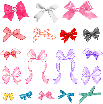 漂亮色彩可爱的蝴蝶结素材gif透明格式图片