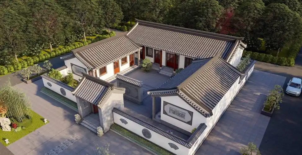 原创9套仿古四合院设计图传统与现代的碰撞美