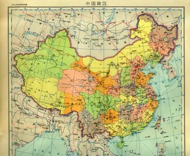 图仅供学术参考 扫自中国地图出版社1958年版《中华人民共和国地图集