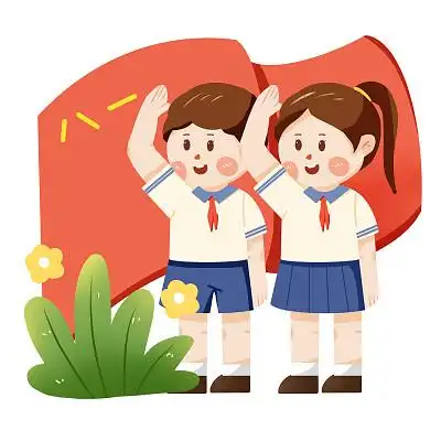 手绘卡通人物学生上课举手元素gif卡通儿童元素创意卡通扁平开学季