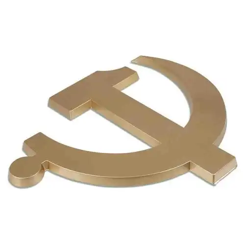 大型悬挂党徽 室内外悬挂式会议室挂墙铝合金烤漆