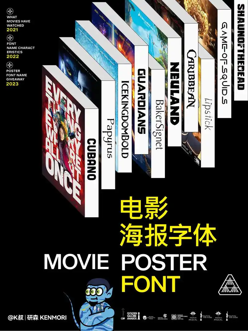 这些电影海报,用的都是什么字体?常看电影的你,是否有观察过 - 抖音