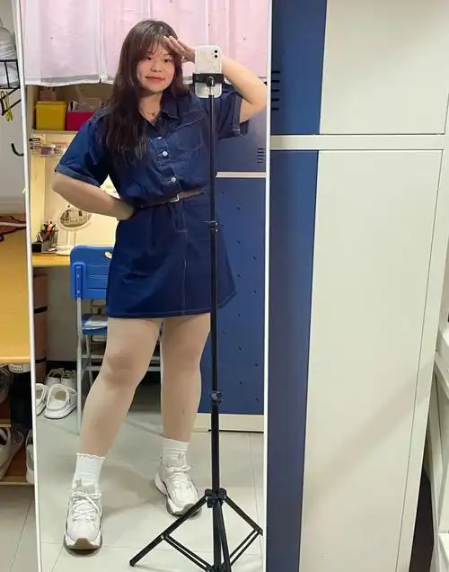 170斤梨形胖mm这条牛仔连衣裙也太好看了吧