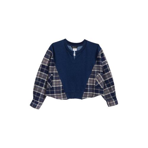 truce靛蓝色t恤|kids mixed print pullover