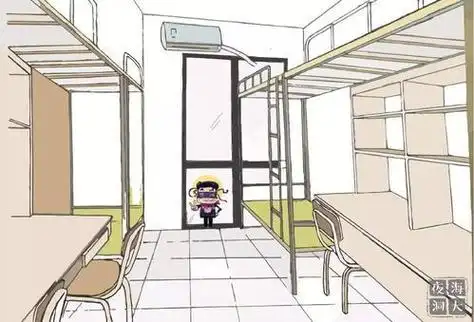 宿舍4人间简笔画