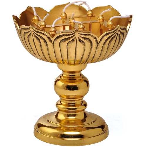 全铜万字莲花油灯酥油灯寺庙佛堂家用供奉供佛灯架长明灯佛具用品