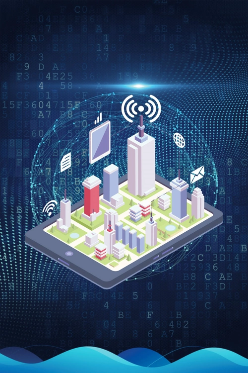 智慧科技城市psd分层