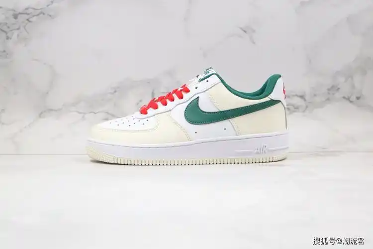 耐克nike air force 1 low 07纯原版本低帮空军一号米白绿小红书爆款