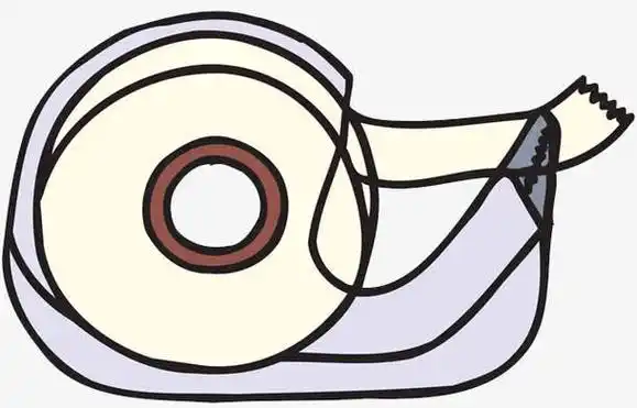 卡通简笔胶带粘性