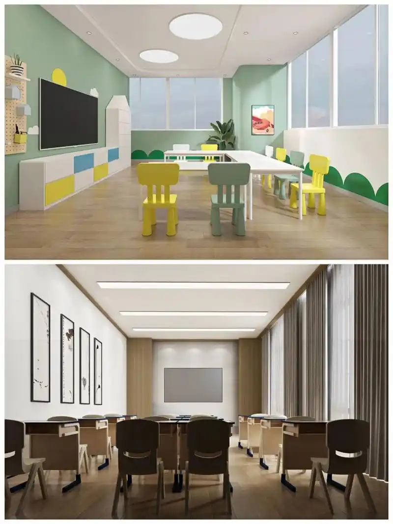 美术培训学校绘本馆培训机构设计效果图 与业主是相识了十几年的大学