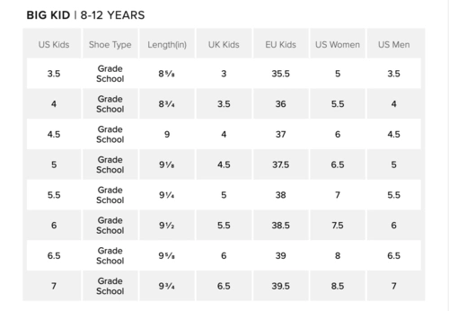 new balance 新百伦少男拖鞋-xssml品牌尺码表大全_对照表_选码助手