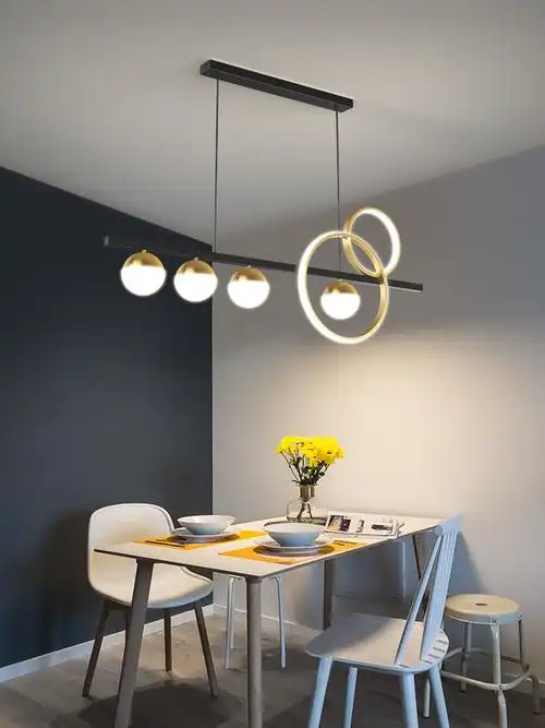 餐厅吊灯2022年新款网红吧台饭厅灯长方形餐桌灯个性led餐厅吊灯