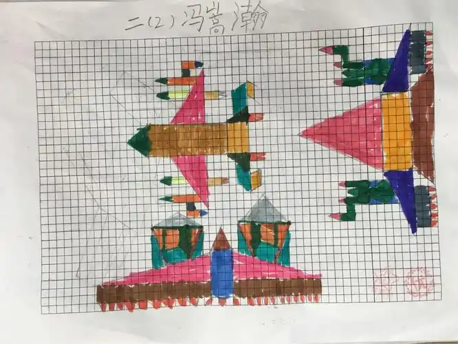 方格纸里的图形创意