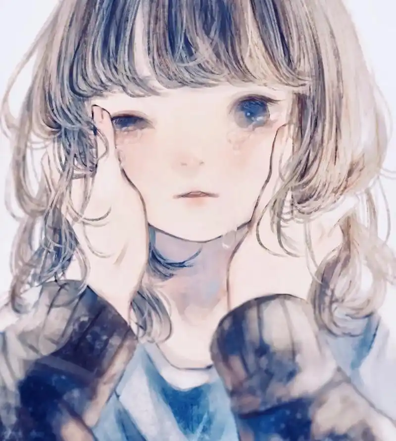 绘画#治愈系 #女生头像手绘 #动漫女头  #治愈画风 # - 抖音