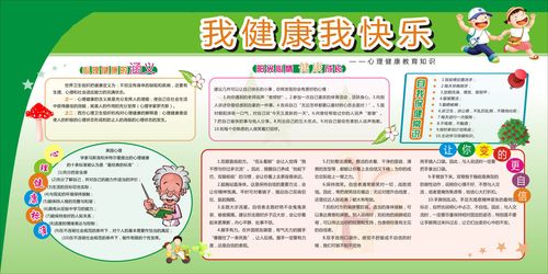 729海报印制展板写真喷绘贴纸440小学校园健教育1我健康我快乐