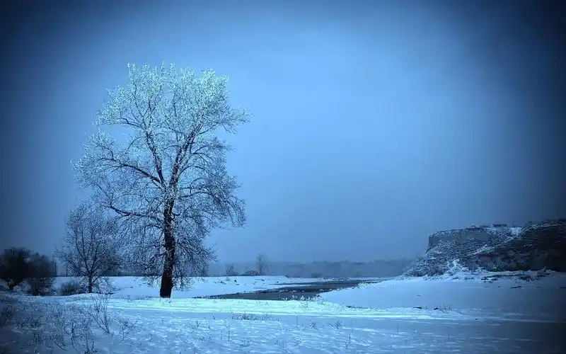 冰天雪地自然唯美风景