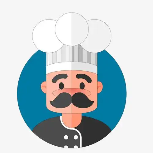 扁平化厨师头像矢量