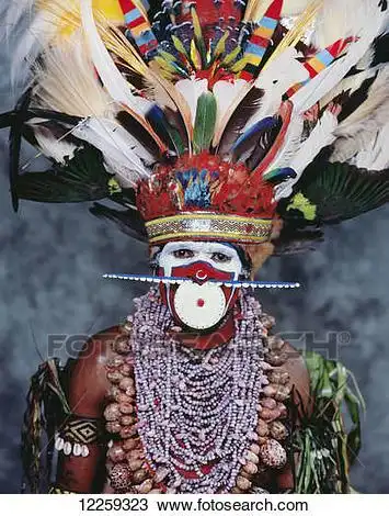 妇女, 在, 传统, bilas, 在, goroka, show;, goroka, 巴布亚新几内亚