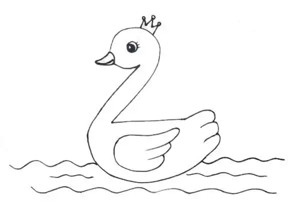 用数字2画小鸭子简笔画步骤图