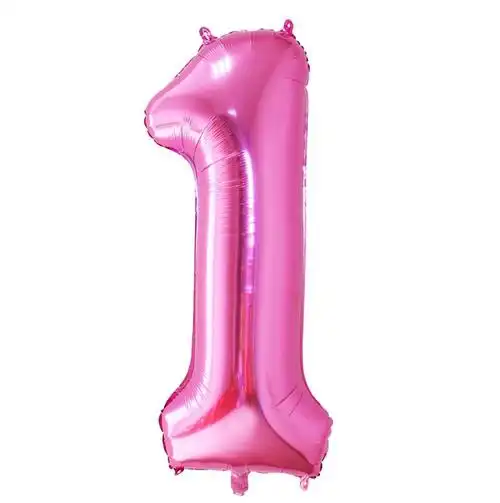 40寸美版数字铝膜气球 粉色蓝色瘦体大号数字气球批发 充氦气飘空