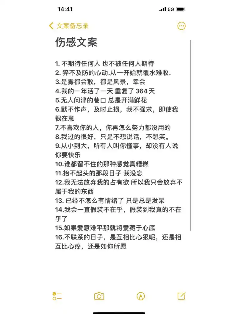 伤感心碎文案   1. 不期待任何人 也不被任何人期待 2.