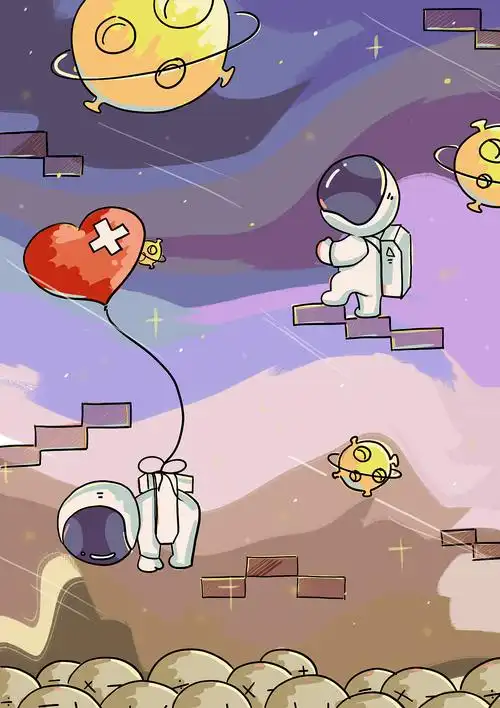 太空游12345|插画|创作习作|一亿的口袋 - 原创作品 - 站酷 (zcool)