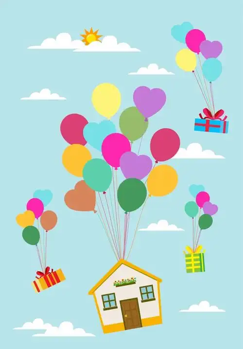 气球扁平化插画平面广告素材免费下载(图片编号:8548733)-六图网