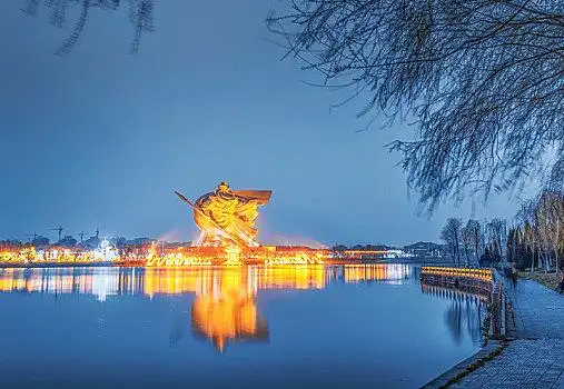 夜色下的荆州古城跟美丽