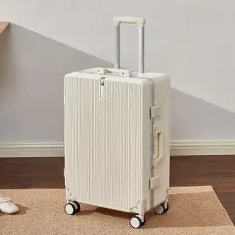 行李箱ins网红铝框万向轮拉杆旅行登机皮箱20寸牛奶白22寸严苛质量