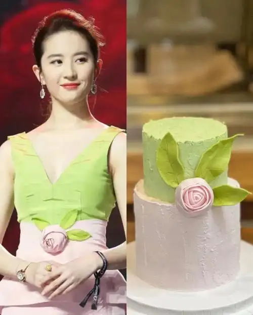 刘亦菲寿桃裙灵感美甲