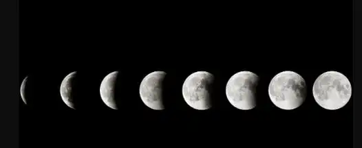 初一到十五月亮的形状变化图-趣百科