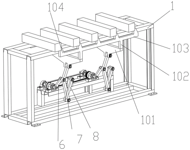 一种间歇式钢模送料机的制作方法