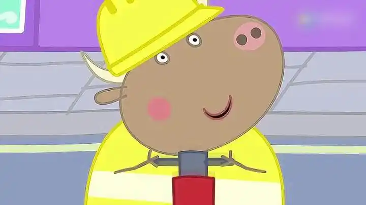 小猪佩奇:马路上有小洞!公牛先生竟挖路修洞,有点小题大做了?