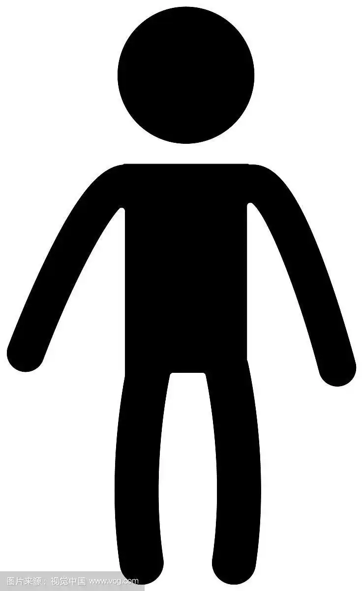 男性人体轮廓图标