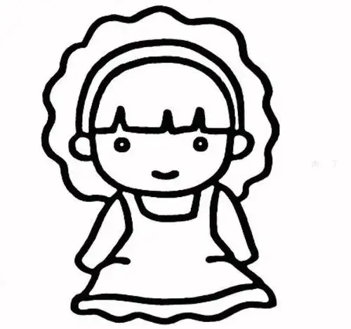 芭比娃娃简笔画图片大全玩具娃娃儿童画怎么画玩具娃娃简笔画画法